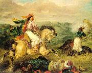 Eugene Delacroix Mounted Greek Warrior Germany oil painting artist